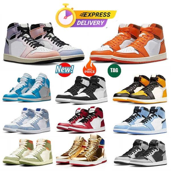 2026 Designer Jump Mans J1 1 Sports Basketball Shoes Trainers 1S Men Women High Low OW Canary Union Fragmen Space Jam Dark Mocha Outdoor Sneakers