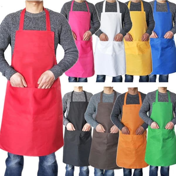 Waterproof Oil Cooking Apron Chef Aprons For Women Men Kitchen Apron With Front Pocket Dishwashing Cleaning Accessories Aprons 260408