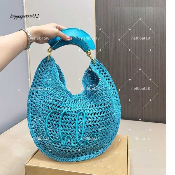 Totes 10A Designer bags Womens SUMMER BANANA Tote Bag Luxury Lafite Grass beach bag fashion weave Straw bag Raffias woven handbags vacation travel shopping bags