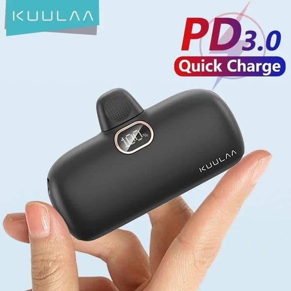 KUULAA Mini Power Bank 5000mAh PowerBank Fast Charging Portable Charger For iPhone 17 16 14 poco External Battery 260410
