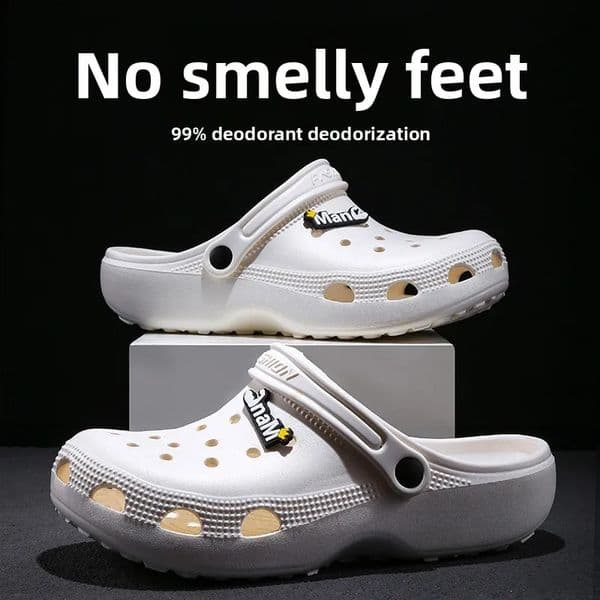Mens Summer Outdoor Wearable Themed Clog Shoes Breathable AntiSlip WearResistant Thick Bottom Beach Sandals OpenToe Slippers 260407BANJIA