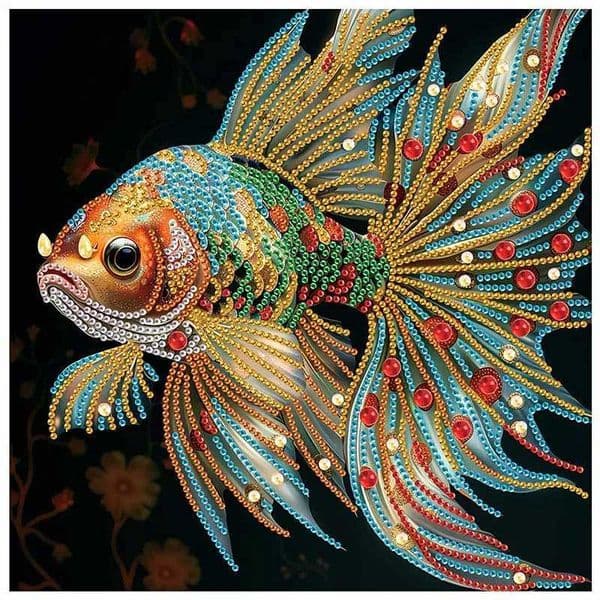 Colorful Goldfish Special Shape Diamond Art Painting Kit for Adult BeginnersCrystal Diamond Kits for Home Wall Decoration GiftZ260413