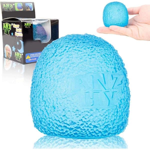 Squishy Stress Balls Sensory Toys Kids with Unique Needs Fosters Creativity, Focus, Fun - Great for Classrooms, Home, and Playtime (Blue Ellipsoid) 8ca