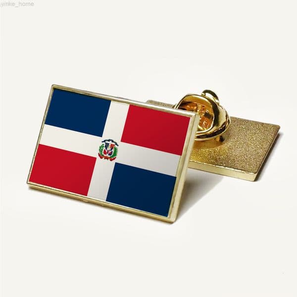 Dominican Republic Flag Brooch Metal Badge National Flag Laple Pins