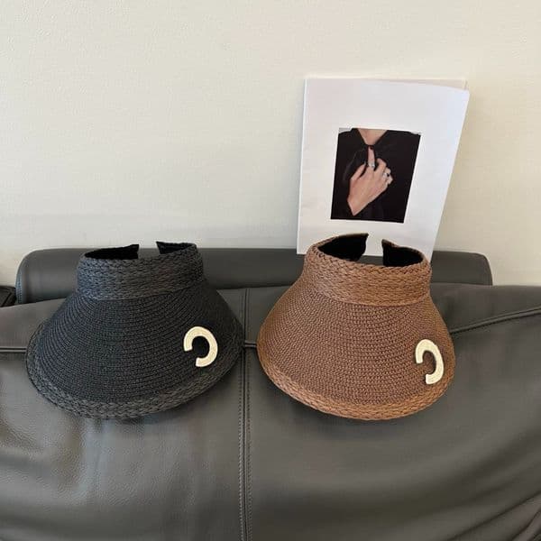 Casquette Luxe Luxury Beach Sunhat Multicolor Empty Top Sun Visor Straw Hat Designer Hat Womens Hats Designers Beach Hat Caps Outdoor Adjustable Casual