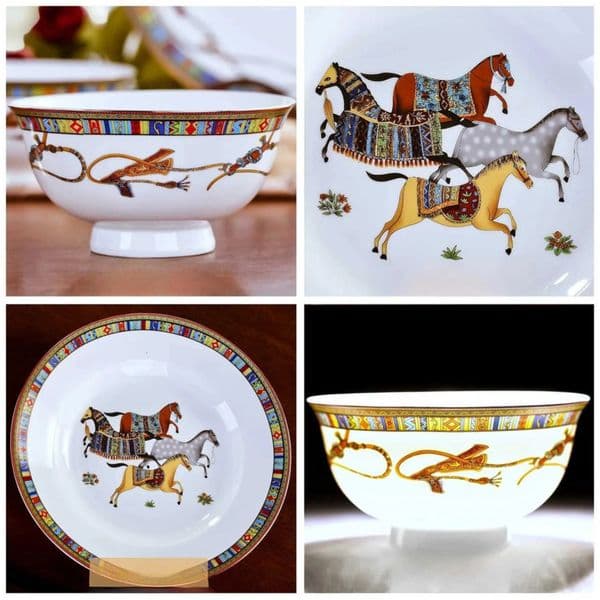 Luxury Designer Decor Chinese Sle Bone China Plate Dining Utensils Cerc Single Piece Free Combination Bowl Di Set Tableware room Decoration 4 77 88