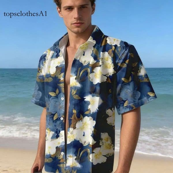 Unisex Spring Summer Floral Print Long Sleeve Shirt Casual Loose Fit Sun Protection Breathable Versatile