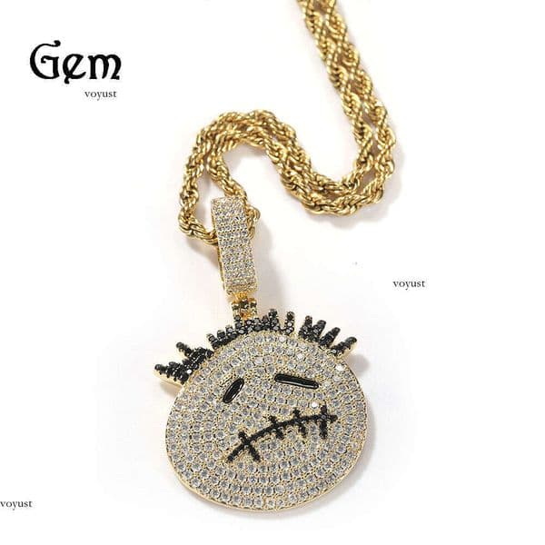 Ancient Cute New Small Thorn Head Cartoon Hip Hop Men's Necklace Moissanite Jewelry Street Fashion Brand Moissanite Pendant