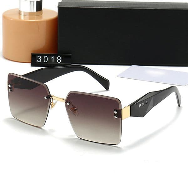 Designer Sunglasses for Man Women Frameless Sunglass Side Letters Sun glass Ladies Goggle Adumbral 7 Color Option Eyeglasses Outdoor