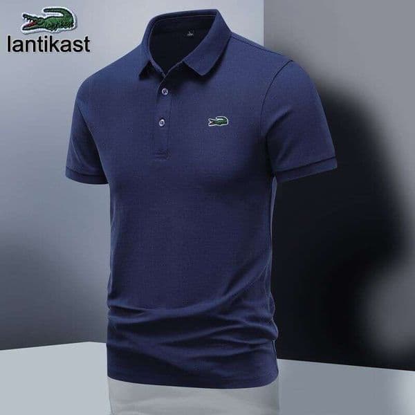 Noble designer hoodie Crocodile LANTI KAST Summer New Short Sleeve Polo Sport Shirt Sports Casual Breathable Turn-down Collar Fashion T-shirt Men's Trendy Clothing