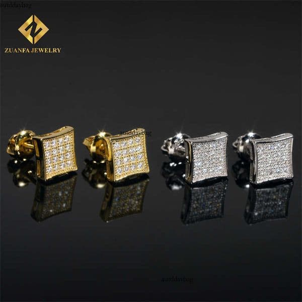 2026 new hotselling S925 silver earrings with Dcolor moissanite from manufacturer available for dropshipping