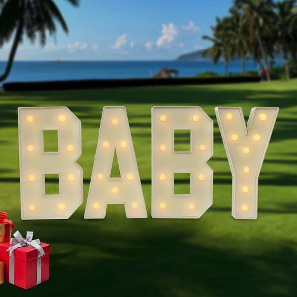 Light Up Letters Party Decoration Led Letter Lights Led Letter Light White For Baby Birthdays Baby Showers Year Family 260413