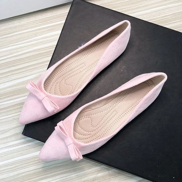 Women Flats Solid Color Basic Simple Style Flat Shoes for Women Pointed Toe Black Flats for Women Dressy Comfort 33-43 All Match 260413BJ