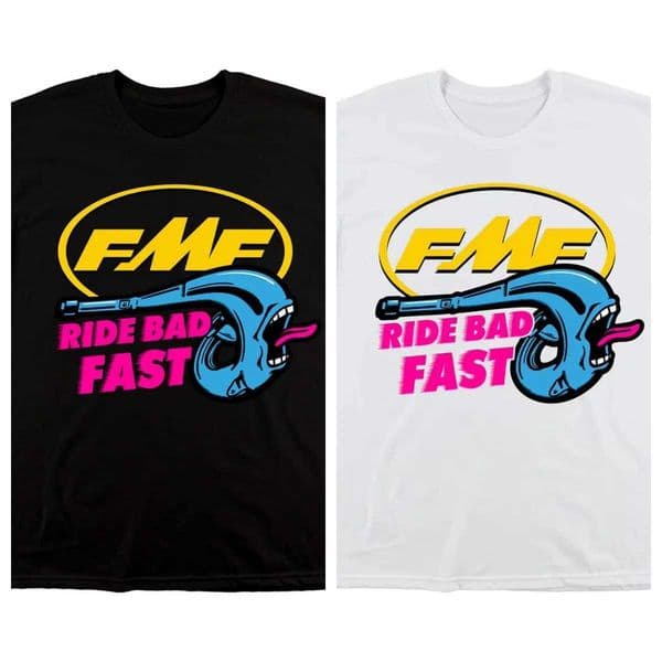 Fmf Ride Bad Fast Racing Vintage Street Print T-shirt Manches Courtes En Coton Pour Hommes Q260414