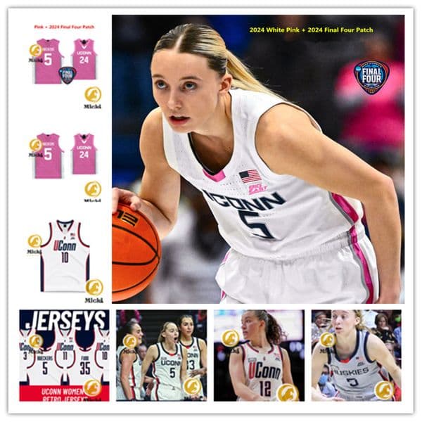 Paige Bueckers Uconn Huskies Women's Basketball Jersey 8 Jana El-Alfy 20 Kaitlyn Chen 21 Sarah Strong 33 Caroline Ducharme 35 Azzi Fudd Custom Stitched Uconn Jerseys