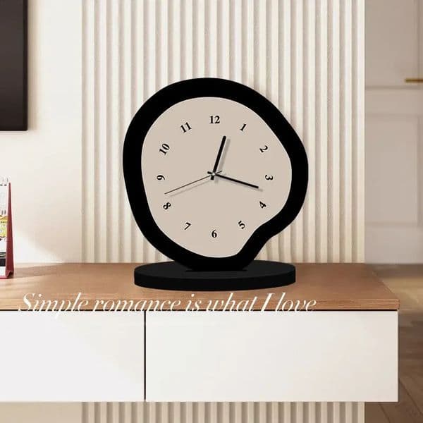 Cream Style Desktop Clock Table Neddle Clocks Ornament Living Room Decorations Wall Modern n Home Countertops Decor 260414