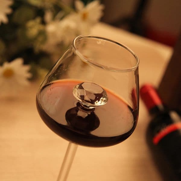 Transparent Diamond Interior Inner-Fold Diamond Stem Wine Glass Champagne Glass Red Wine Glass 260413