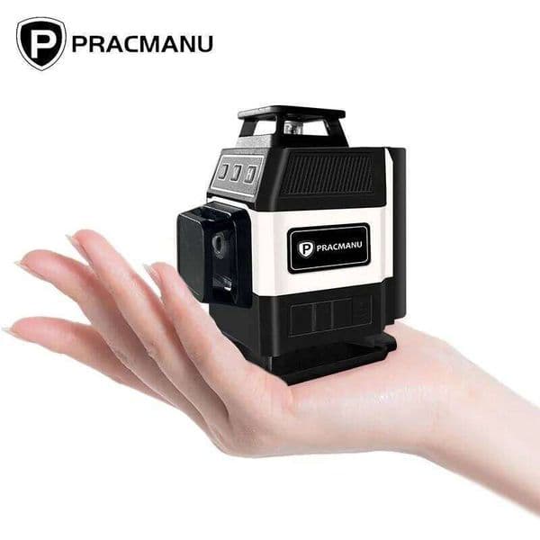 Pracmanu Mini 16 Lines 4D Self-Leveling 360 Horizontal and Vertical Cross Green Line Laser Level with Remote Control 26H0414