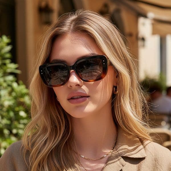 Fashionable Korean-style 2026 new model square sunglasses studs, versatile for street photography, popular with influencers, trendy glasses