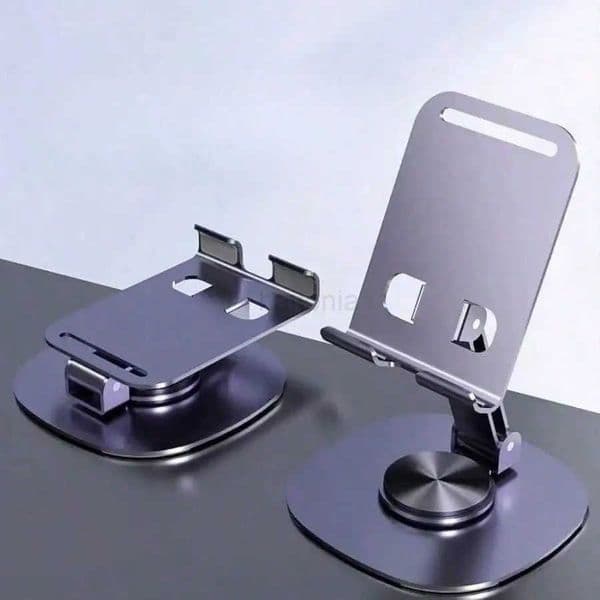 Folding Metal Rotating 360-Degree Mobile Phone Tablet Holder Multi-Angle Portable Folding Desktop Aluminum Alloy Bracket H260414