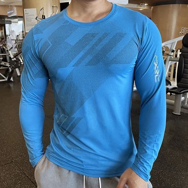 High Quality Running Sport Shirt Men Fitness Compression Long Sleeve Upper Clothing Crew Neck Swearshirt Male Rash Guard Wicking 260414