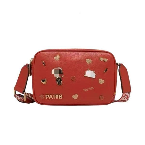 Karl Langerfelds Designer Bag Largerfields Crossbody Women Camera Bag Texture PU Stylish Single Shoulder Strap Cute Versatile Luxury Bag Womens Tote Cardholder