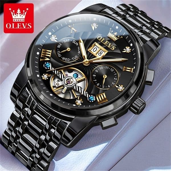 OLEVS Classic Mens Watches Multifunction Full Automatic Men Watch High end Male Wristwatches 260413