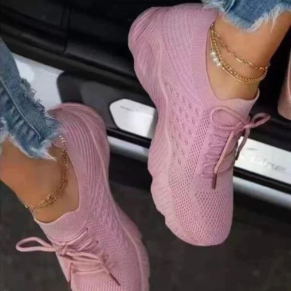 Womens Sneakers Breathable Casual Women Socks Shoes Lace Up Ladies Flats Female Spring Vulcanized Running Zapatillas De Mujer 260407