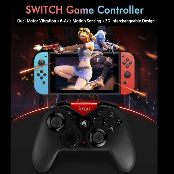 Wireless Bluetooth Game Controller with 3D Interchangeable Cover Programmable Vibration Function for Switch Android PC X260414
