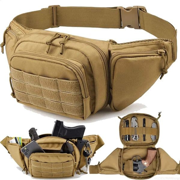 Outdoor Hiking Waist Bag Running Sports Functional Cycling Bum Multifunctional Tool Shoulder Tactical Pack 260403