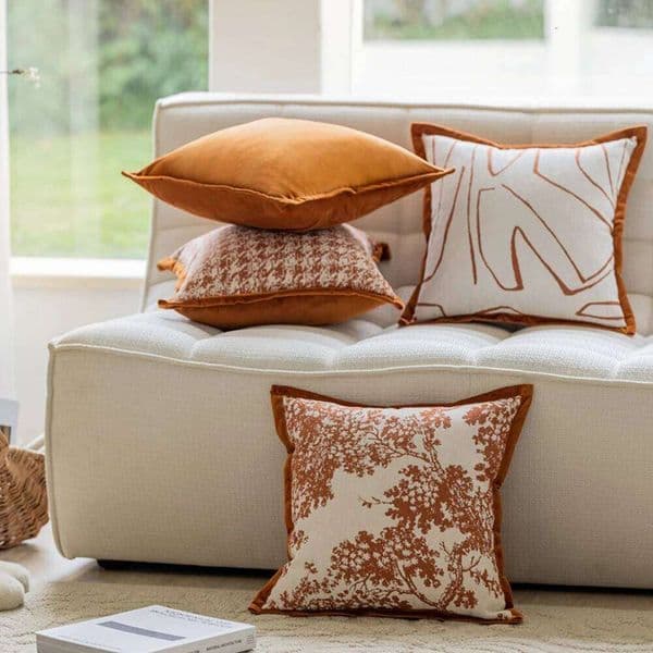 French Chenille Sofa Pillow Cover Cojines Simple Pillowcase Living Room Decoration Bay Window Headboard Cushion Covers 45X45 26L0414