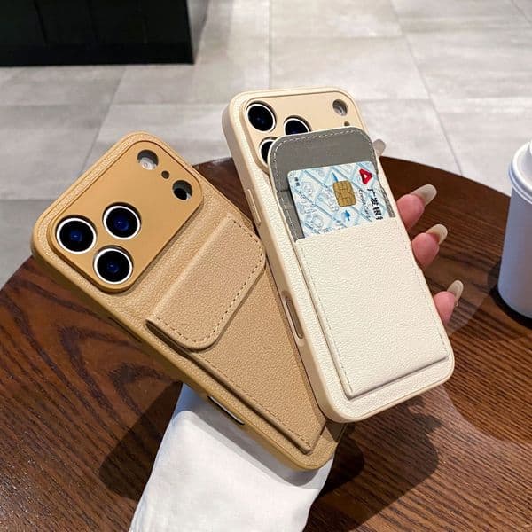 Iychee Pattern Card Holder Mobile Shell Phone Case For 17 Air 16 15 Plus 14 13 12 11 Pro Max XR XS Max For Shockproof Protective Cover Cases Z260604