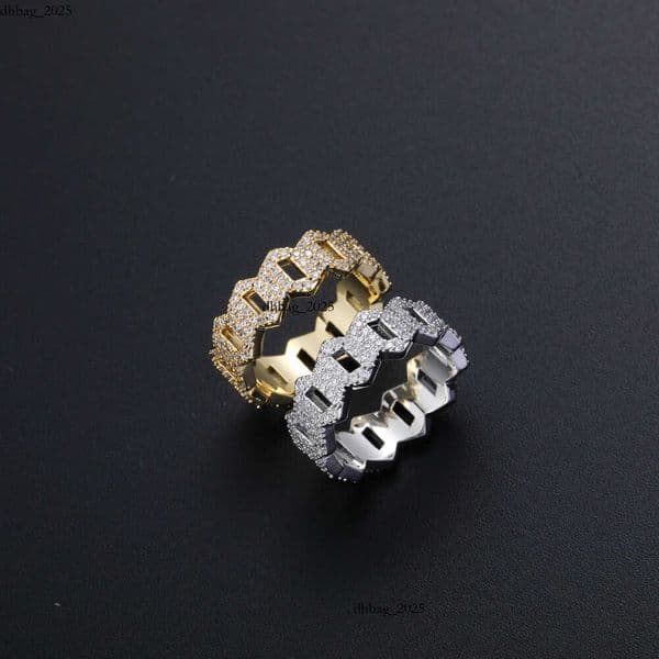 Diamond-shaped Jewelry best-selling Hip Hop Moissanite ring new geometric art ring for men and women