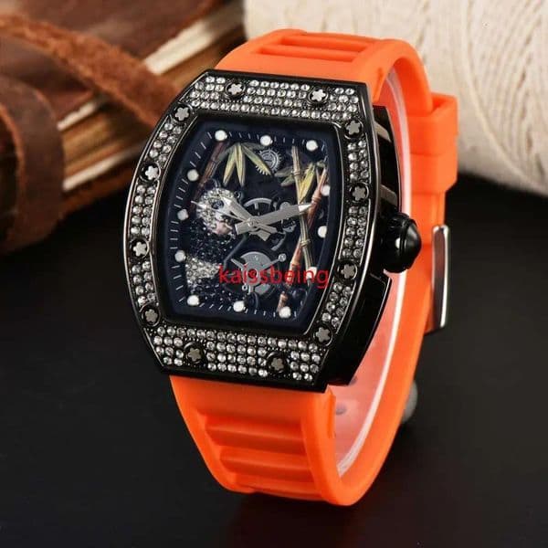 2026 World Brand designer watch women Hot selling wine barrel style Panda Eating Bamboo Luminous 3D Quartz Watch watches men designer