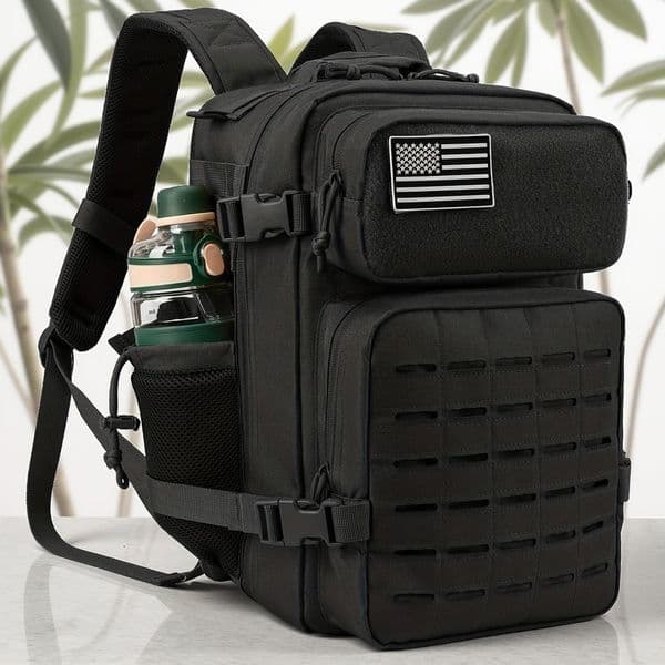 25L Tactical Backpack Outdoor Bag Fitness MOLLE WomensMens Hiking Survival Mens Dual Cup Holder 260413