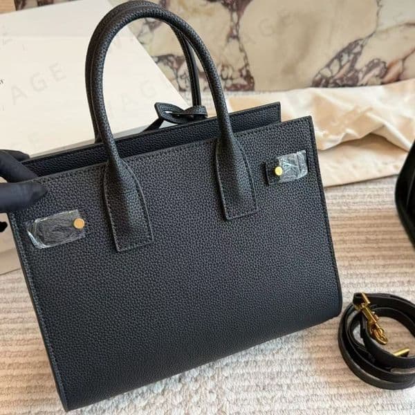 2026 Women's Textured Leather Tote Bag - Metal Hardware, Dual Strap, Chic Versatile, Soft Lining, Premium Mat., Cushioned Strap, Ideal for Daily/Office/Leisure Matching-4
