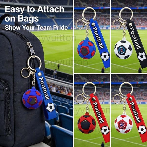 2026 World Cup jersey keychain pendant made of drop molding soft plastic material football keychain fan-related small gift L2606099JJY