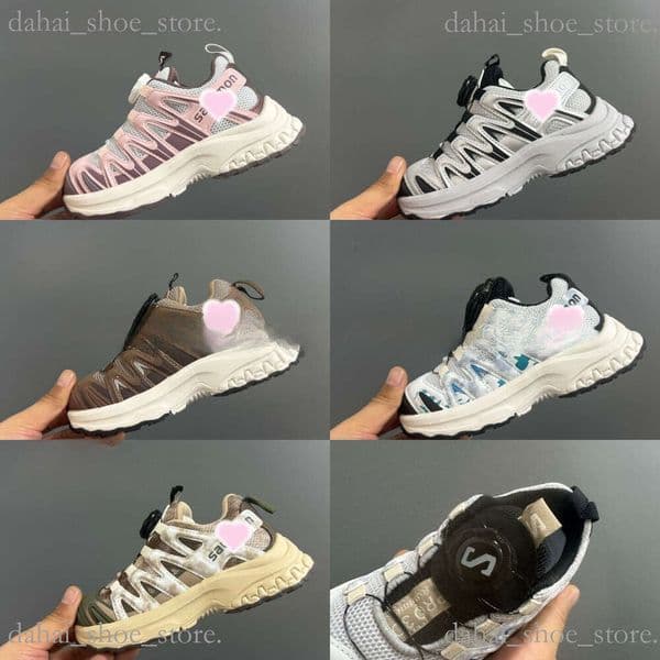 New Model Kids Shoes Top-Of-The-Line Salomon Children's Sports With Rotating Buttons, New Dad Boys And Girls, Casual Running Shoes For Older Children Correct Style