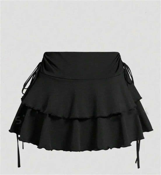 2025 New Solid Color Skirt Women Summer Fashion Outdoor Versatile High Waist Slim Fit Elastic Waist Short Skirt Goods In Stock X260414