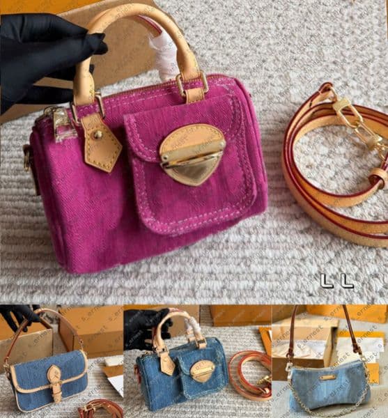 Luxury Designer bag demin handbag Women Hobo Shoulder Bag leather clutch pochette classic Mini Chain Purses