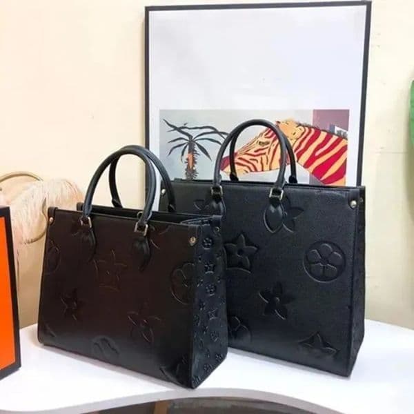 Luxury Designer Monograms ONTHEGO Women Bag Handbags GM MM Embossed Black Flower Purse Tote Bags Shoulder Bags Crossbody Female backpack ONTHE GO 2026