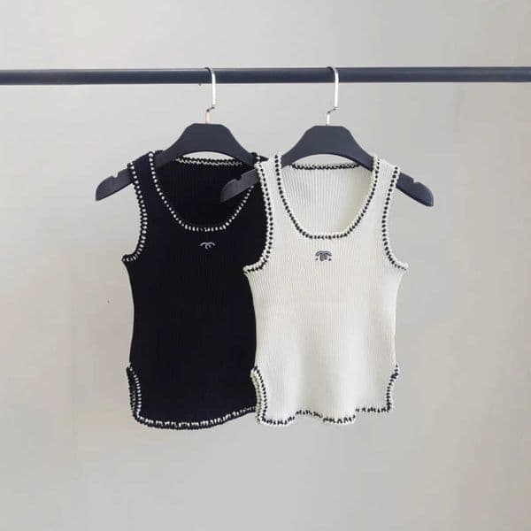 Women's Tanks & Camis Designer Product High-end Spring Summer CH Classic With Embroidery On The Chest 1KWR