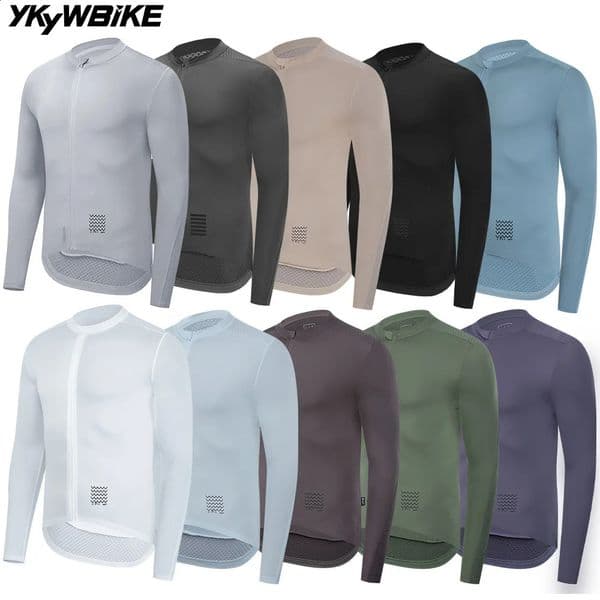 YKYWBIKE Mens Cycling Jersey Long Sleeve Lightweight Pro Team Antisweat Breathable Road Bike Bicycle Shirt 260413