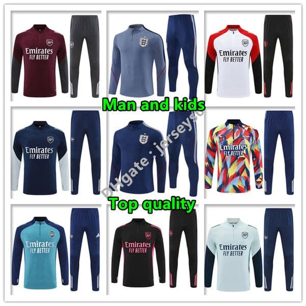 26 27 naltracksuit sets Men kids soccer football Half pulled Long Sleeve soccer football Gunners training suit survetement foot chandal jogging kit
