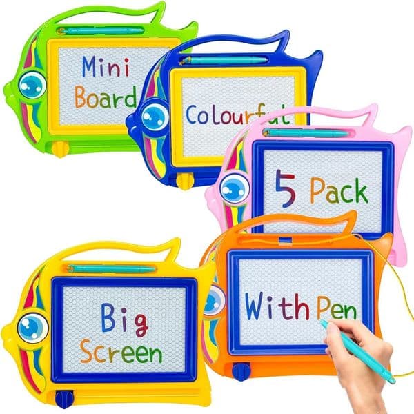 Small Fish Color Drawing Board Magnetic Writing Board Early Education Puzzle Children Graffiti Teaching Tool Drawing Board Toy 260413