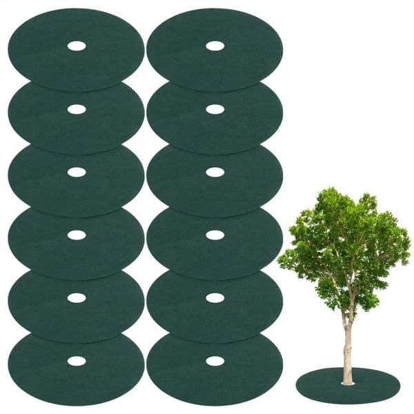 10pcs NonWoven Gardening Fabric Mulch Ring Tree Barrier Plant Cover AntiWeed 15cm82cm Garden Tapestry Protector Herb Control 260414