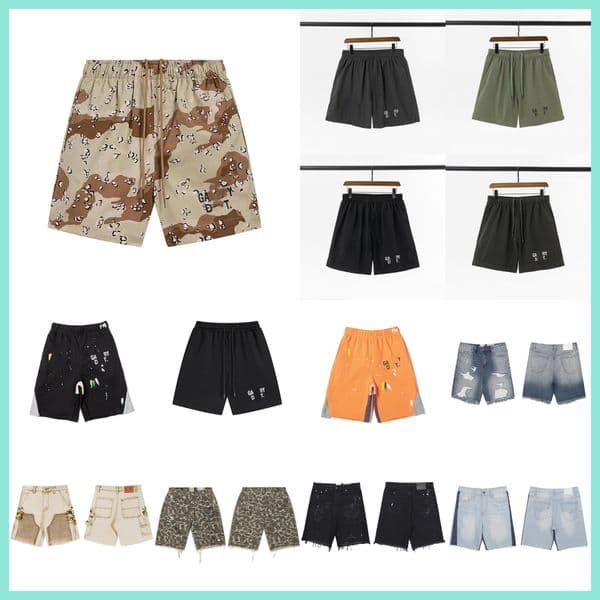 designer shorts Basic letter print LOGO shorts five-pocket pants casual pants High street fashion hip-hop trend denim shorts ink-painting hand-drawn shorts S-XL