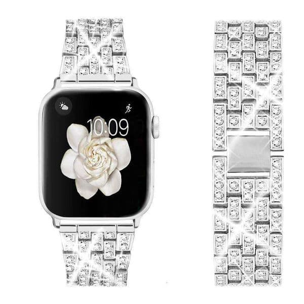 Diamond-encrusted suitable Apple Watch, sparkling diamond metal strap for iWatch 7th generation watch