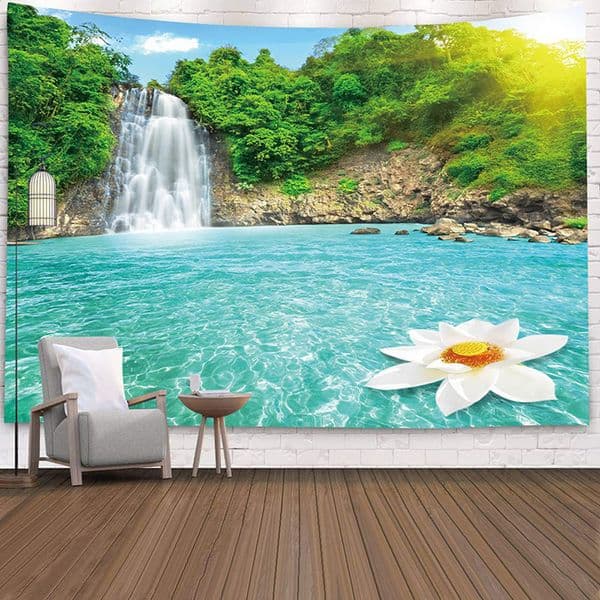1pc natural forest tree wall tapestry medium and large 3D printed wall art wall hanging bedroom living room dormitory decoration