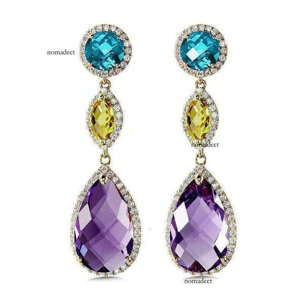 Jewelry fashion diamond-studded crystal women's Korean-style elegant small accessories long earrings wholesale from manufacturer